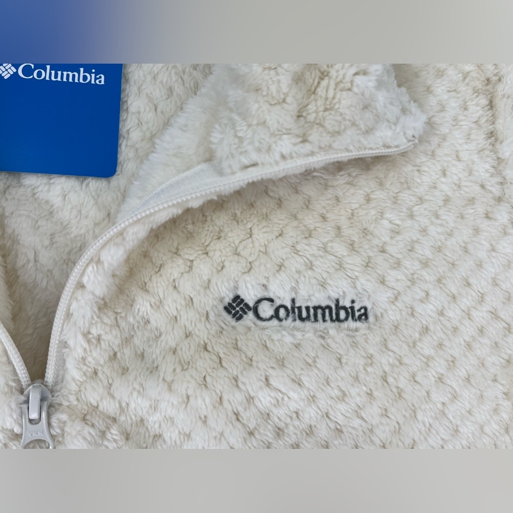 NEW Columbia Beech Forest High Pile Soft Teddy Fleece 1/4 Pullover Cream Large - Picture 4 of 15